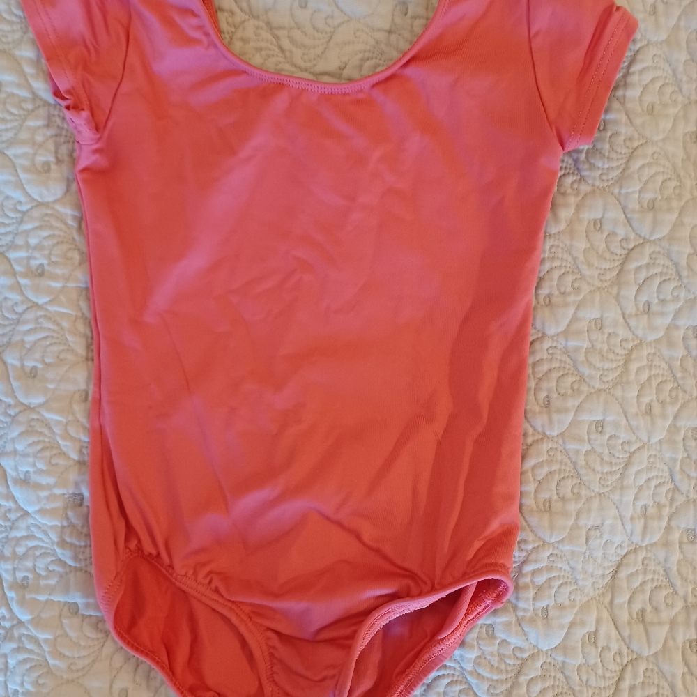 Coral leotard, size child 8-10